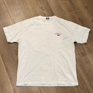 Kith White Tee with Pink Logo